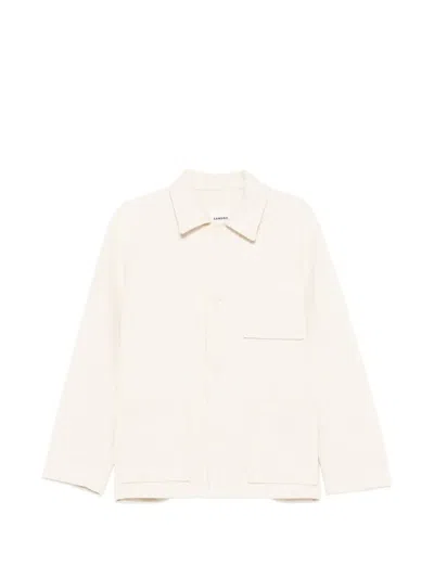 Sandro Chest-pocket Shirt Jacket In Neutral