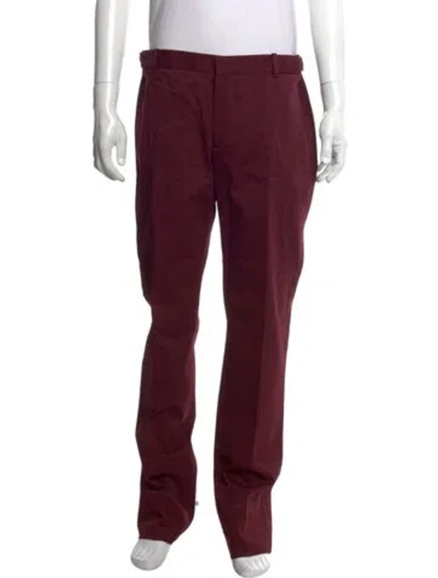 Pre-owned Sandro Chinos In Burgundy