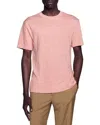 Sandro Clash Linen Crewneck T-shirt In Salmon