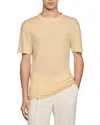 Sandro Clash Linen Tee In Yellow