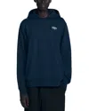 Sandro Classic Fit Pullover Hoodie In Blue