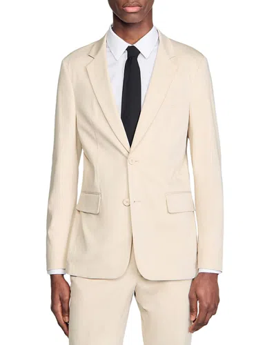 Sandro Classic Fit Suit Jacket In Ivory.