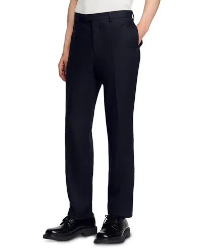 Sandro Classic Fit Suit Trousers In Black