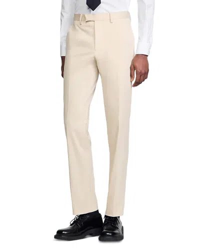 Sandro Classic Fit Suit Trousers In Ivory.