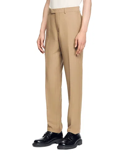 Sandro Classic Fit Suit Trousers In Nut