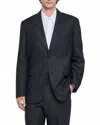 Sandro Classic Wool Suit Jacket In Gray