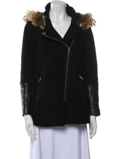 Pre-owned Sandro Coat In Black