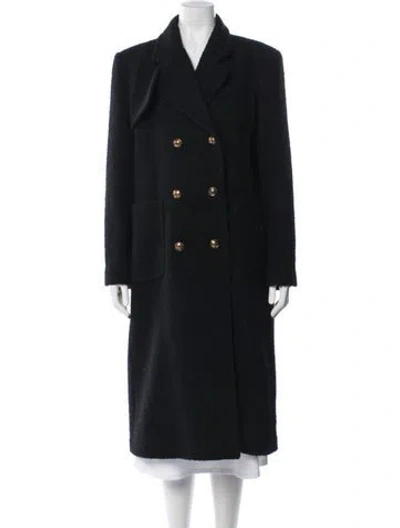 Pre-owned Sandro Coat In Black/blue