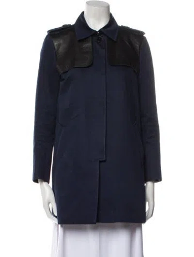 Pre-owned Sandro Coat In Blue