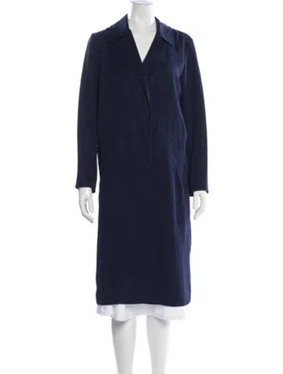 Pre-owned Sandro Coat In Blue