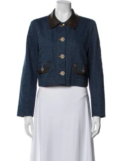 Pre-owned Sandro Coat In Blue