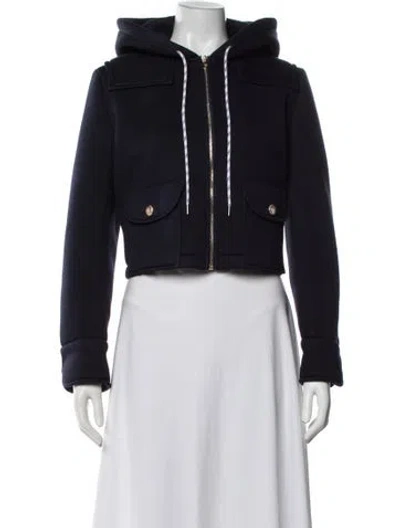 Pre-owned Sandro Coat In Blue