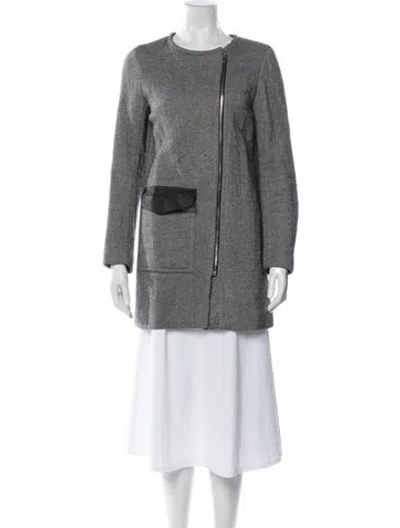 Pre-owned Sandro Coat In Gray