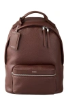 Sandro Coated-finish Zipped Backpack In Black Brown