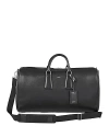 Sandro Coated Canvas Weekender Bag In Black