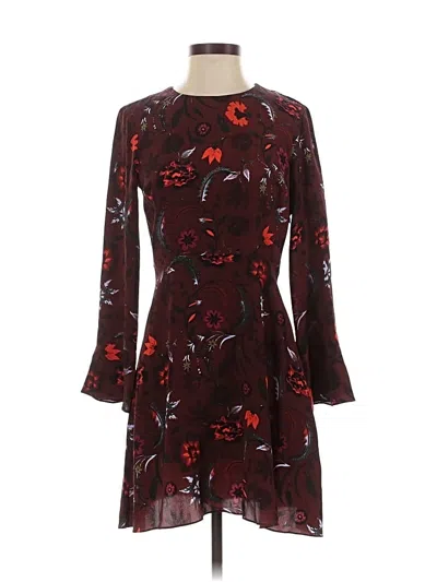 Pre-owned Sandro Cocktail Dress In Burgundy