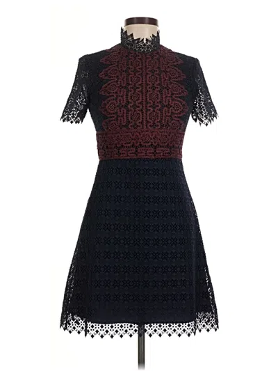 Pre-owned Sandro Cocktail Dress In Burgundy