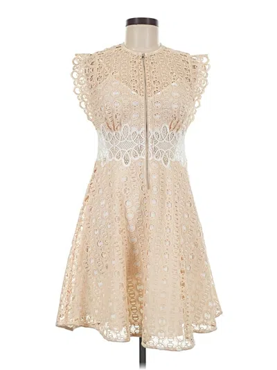 Pre-owned Sandro Cocktail Dress In Ivory