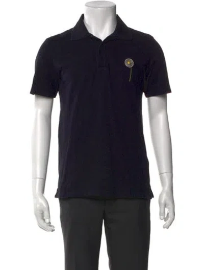 Pre-owned Sandro Collar Short Sleeve Polo Shirt In Black