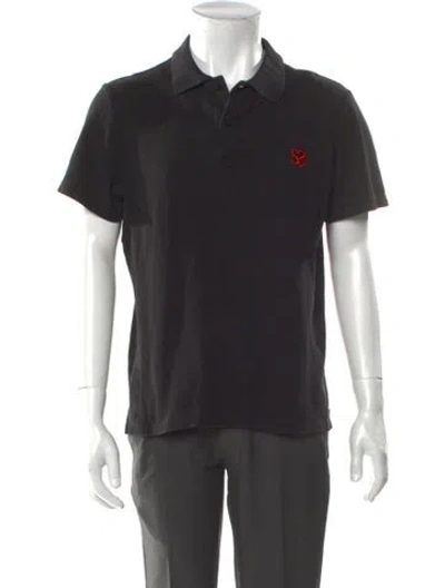Pre-owned Sandro Collar Short Sleeve Polo Shirt In Black