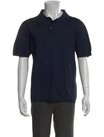 Pre-owned Sandro Collar Short Sleeve Polo Shirt In Black