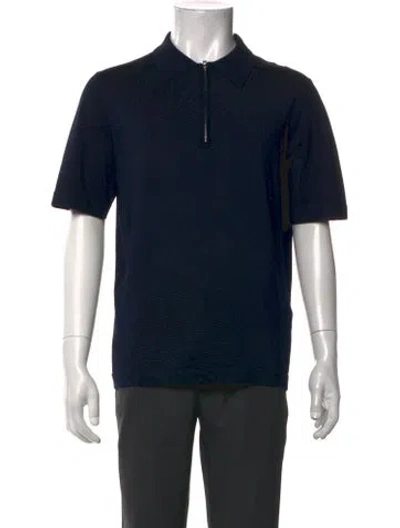 Pre-owned Sandro Collar Short Sleeve Polo Shirt In Black
