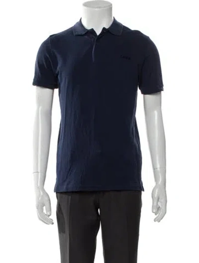 Pre-owned Sandro Collar Short Sleeve Polo Shirt In Blue
