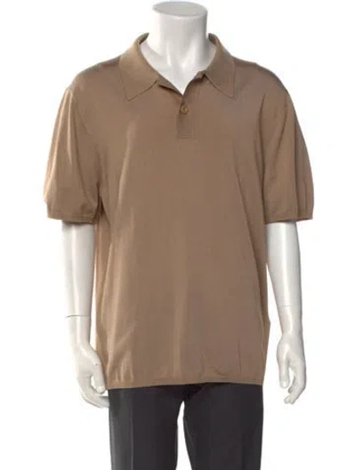 Pre-owned Sandro Collar Short Sleeve Polo Shirt In Neutral
