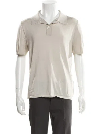 Pre-owned Sandro Collar Short Sleeve Polo Shirt In Neutral