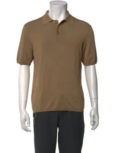 Pre-owned Sandro Collar Short Sleeve Polo Shirt In Neutrals