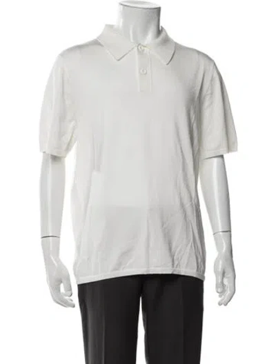 Pre-owned Sandro Collar Short Sleeve Polo Shirt In Neutrals
