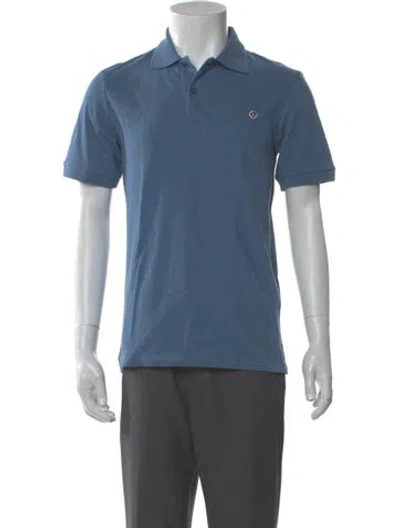 Pre-owned Sandro Collar Short Sleeve Polo Shirt W/ Tags In Blue