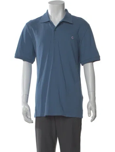 Pre-owned Sandro Collar Short Sleeve Polo Shirt W/ Tags In Blue
