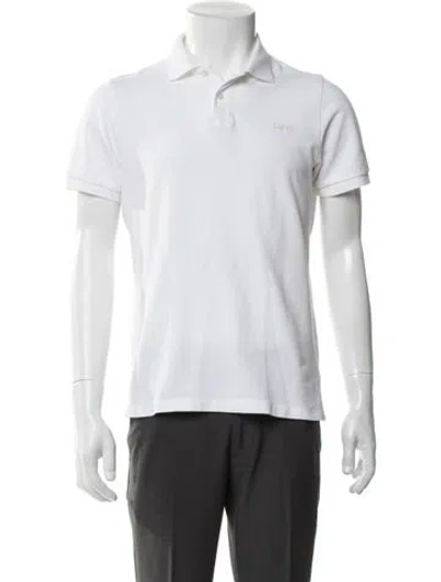 Pre-owned Sandro Collar Short Sleeve Polo Shirt In White