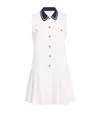 Sandro Short Dress With Contrasting Collar In Beige