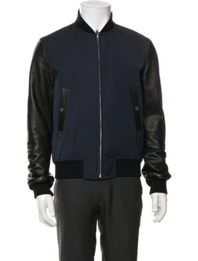 Pre-owned Sandro Colorblock Pattern Bomber Jacket In Multi