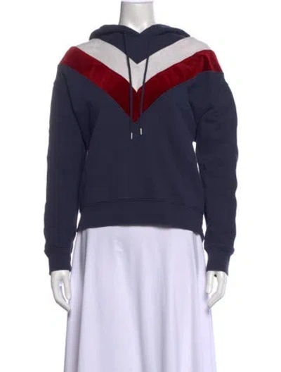 Pre-owned Sandro Colorblock Pattern Crew Neck Hoodie In Multi