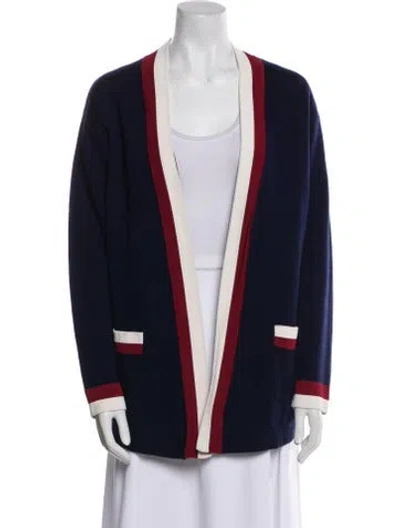 Pre-owned Sandro Colorblock Pattern Jacket In Blue