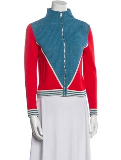 Pre-owned Sandro Colorblock Pattern Jacket In Multi