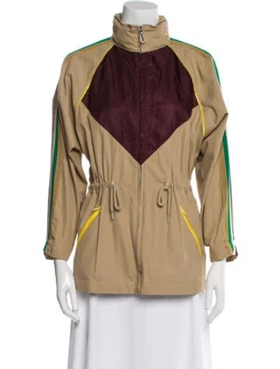 Pre-owned Sandro Colorblock Pattern Jacket In Neutral