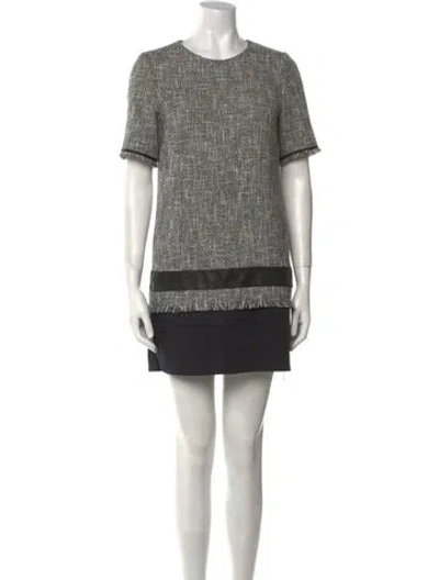 Pre-owned Sandro Colorblock Pattern Mini Dress In Multi