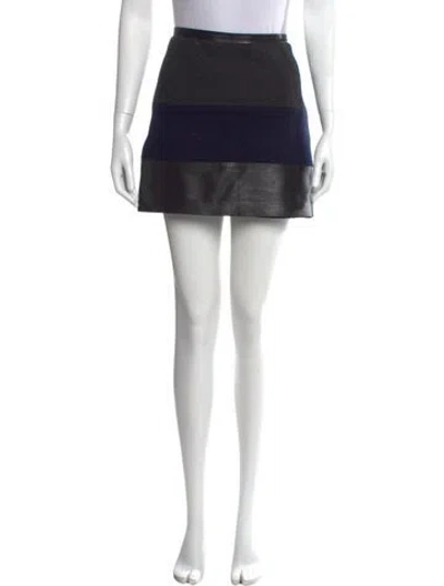 Pre-owned Sandro Colorblock Pattern Mini Skirt In Multi