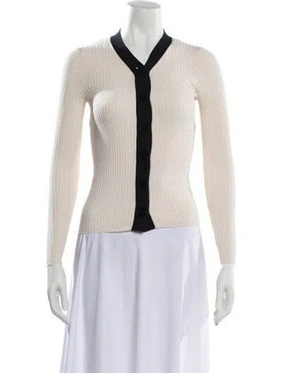 Pre-owned Sandro Colorblock Pattern Sweater In Neutral