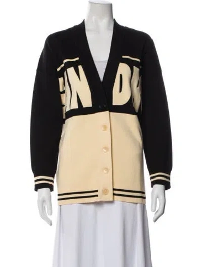 Pre-owned Sandro Colorblock Pattern V-neck Sweater