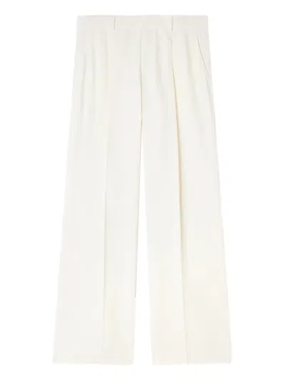 Sandro Concealed-fastening Trousers In Neutral
