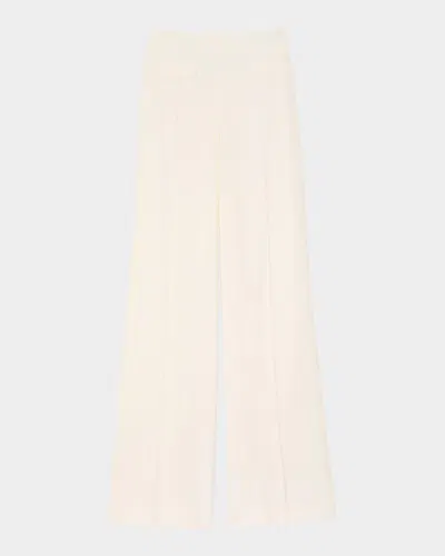 Sandro Concorde Wide-leg Pants In Ecru