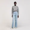 Sandro Contrast Collar Sweater In Gray