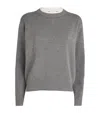 Sandro Contrast-neck Oversized Sweater In Black