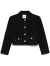 Sandro Contrast-stitching Jacket In Black