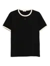 Sandro Contrast-trim T-shirt In Black